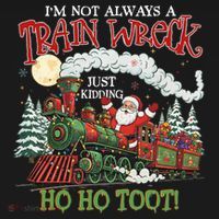 Not Always A Train Wreck Christmas Funny Santa Tote Bag thumb 4