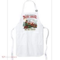 Not Always A Train Wreck Christmas Funny Santa Apron thumb 0