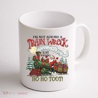 Not Always A Train Wreck Christmas Funny Santa Coffee Mug thumb 1