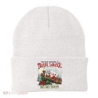 Not Always A Train Wreck Christmas Funny Santa Beanie thumb 0