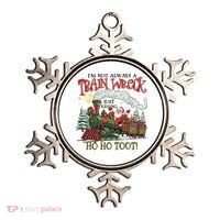 Not Always A Train Wreck Christmas Funny Santa Ornament thumb 0