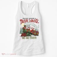 Not Always A Train Wreck Christmas Funny Santa Women's Tank Top thumb 0