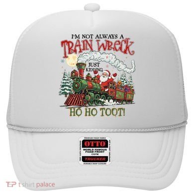 Not Always A Train Wreck Christmas Funny Santa Hat
