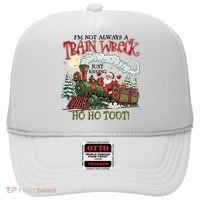 Not Always A Train Wreck Christmas Funny Santa Hat thumb 0
