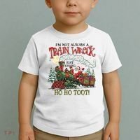 Not Always A Train Wreck Christmas Funny Santa Toddler T-Shirt thumb 2
