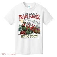 Not Always A Train Wreck Christmas Funny Santa Kids T-Shirt thumb 0