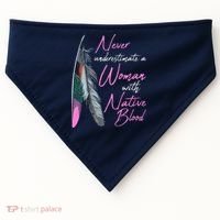 Native American A Woman With Native Blood American USA-Made Doggie Bandana thumb 0