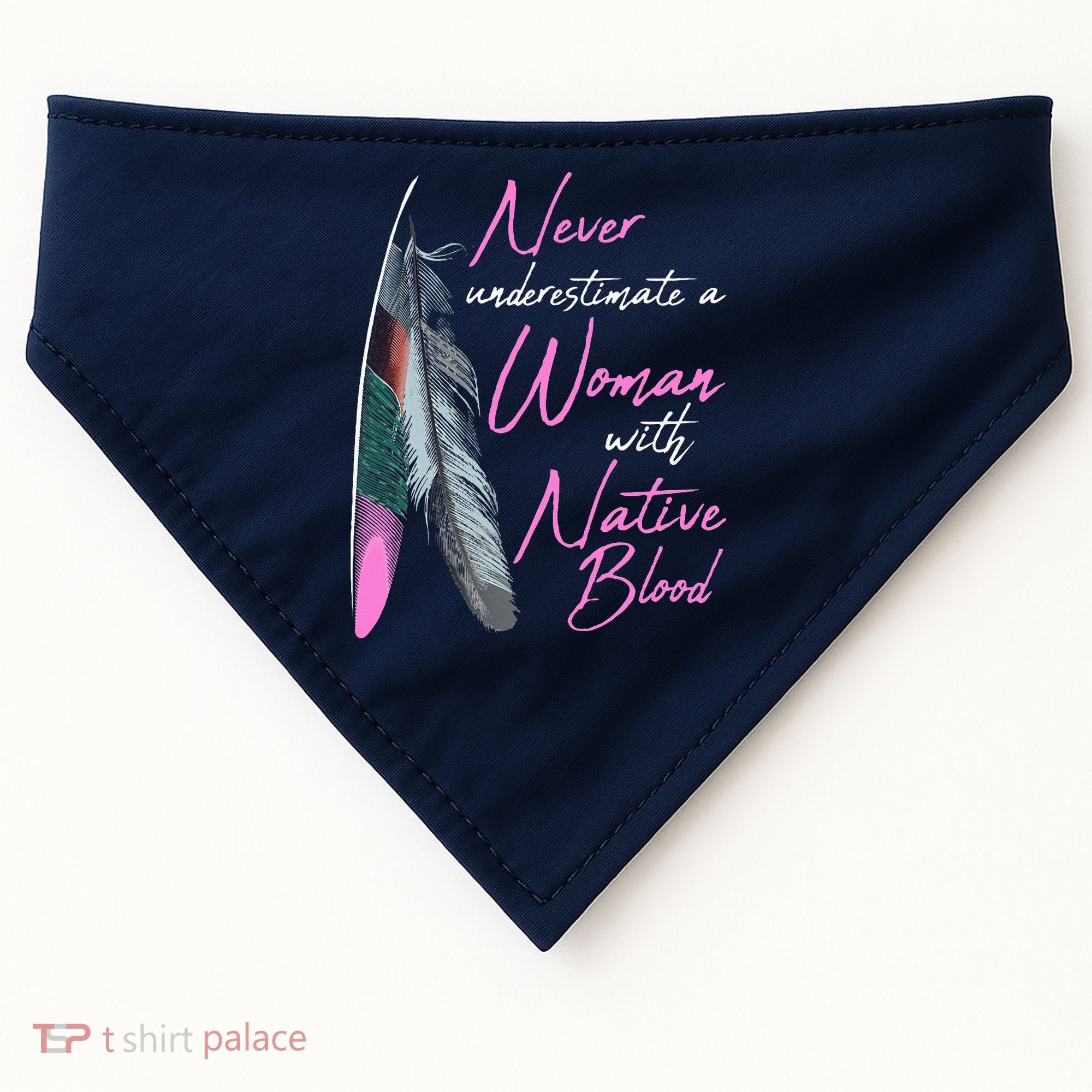 Native American A Woman With Native Blood American USA-Made Doggie Bandana