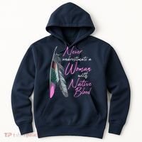 Native American A Woman With Native Blood American Hoodie thumb 0
