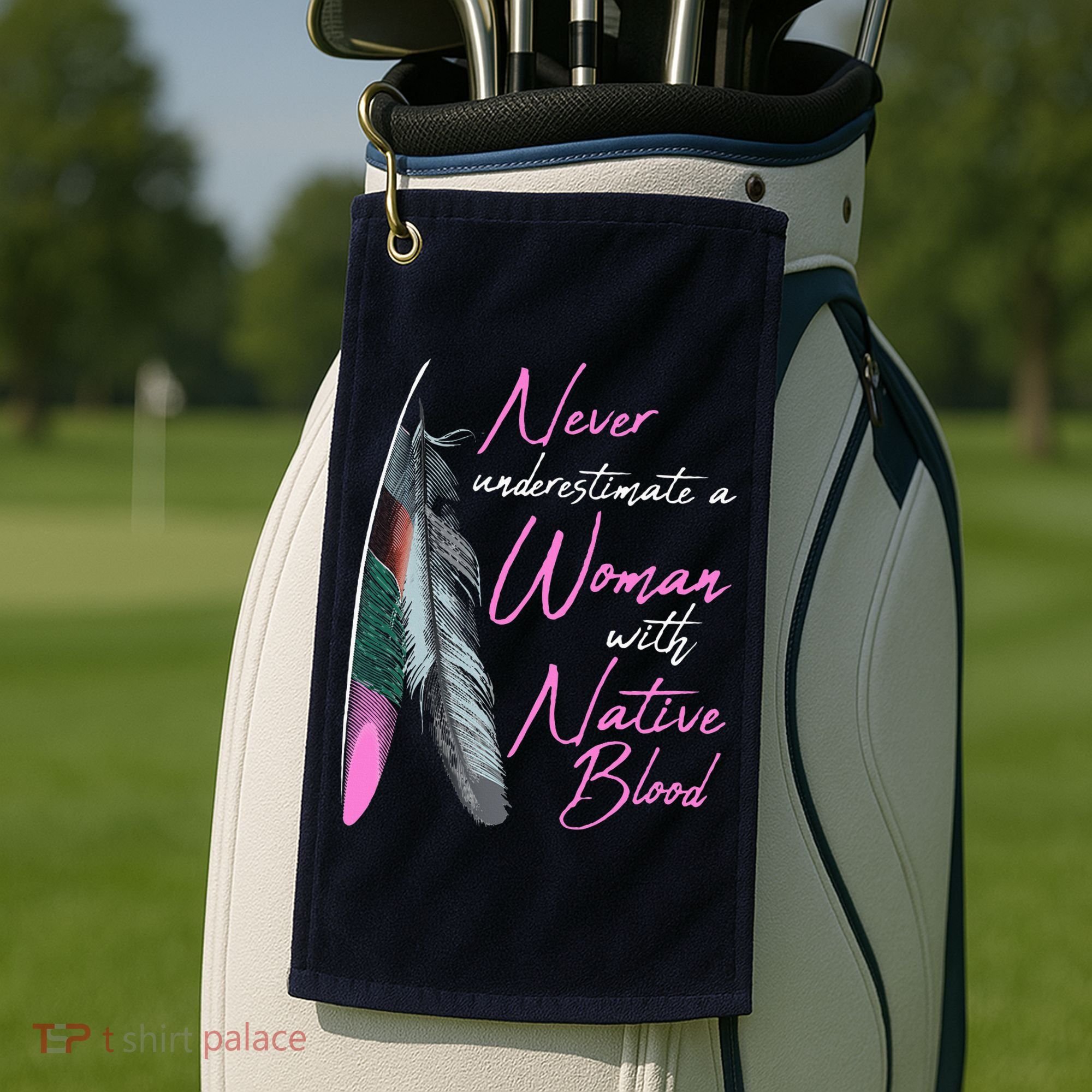 Native American A Woman With Native Blood American Golf Towel