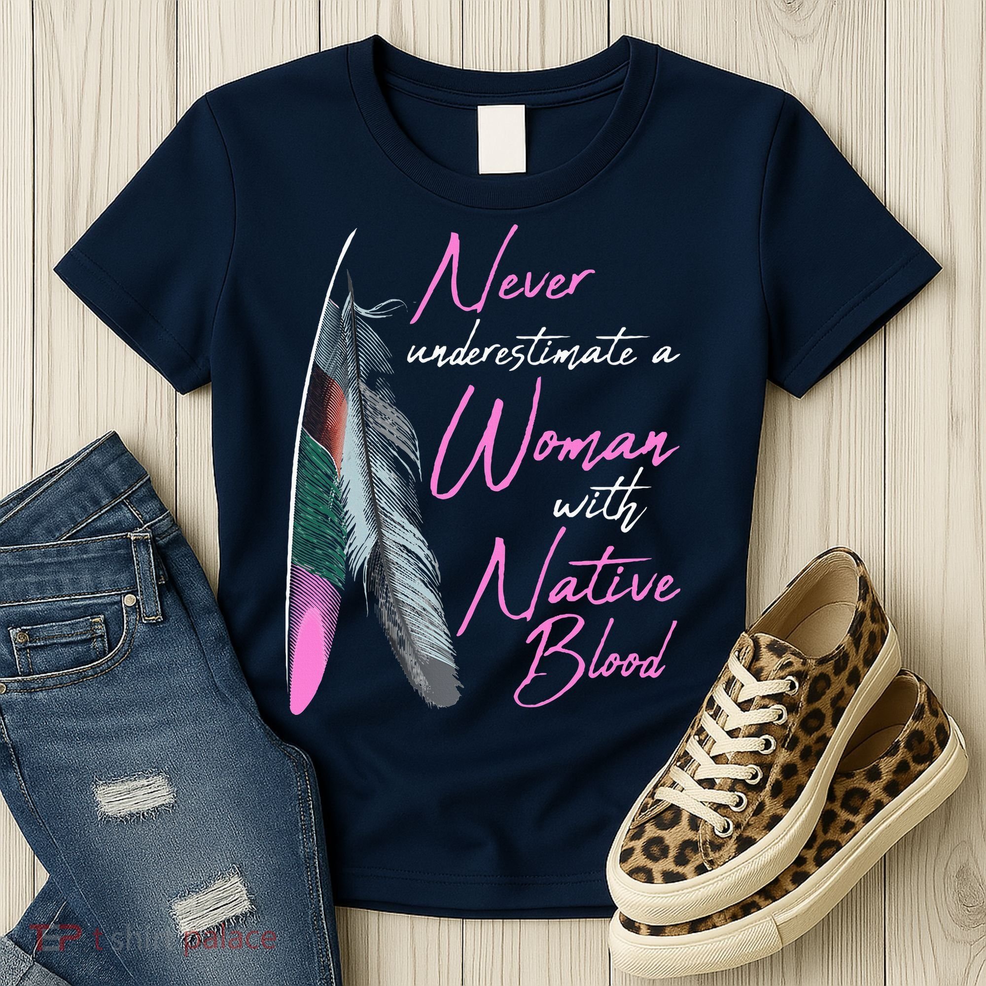 Native American A Woman With Native Blood American Women's T-Shirt