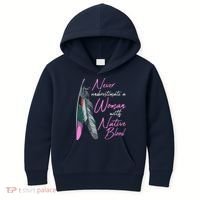 Native American A Woman With Native Blood American Kids Hoodie thumb 0