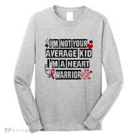 Not Average A Heart Warrior CHD Heart Disease Awareness Long Sleeve Shirt thumb 0