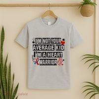 Not Average A Heart Warrior CHD Heart Disease Awareness T-Shirt thumb 2