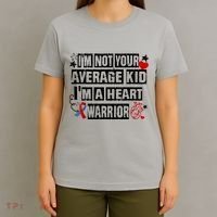 Not Average A Heart Warrior CHD Heart Disease Awareness T-Shirt thumb 4