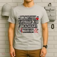 Not Average A Heart Warrior CHD Heart Disease Awareness T-Shirt thumb 6