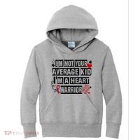 Not Average A Heart Warrior CHD Heart Disease Awareness Kids Hoodie thumb 0