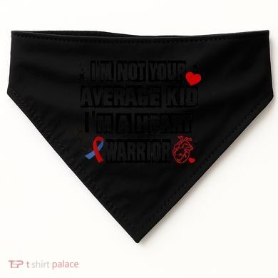 Not Average A Heart Warrior CHD Heart Disease Awareness USA-Made Doggie Bandana