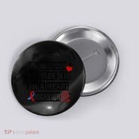 Not Average A Heart Warrior CHD Heart Disease Awareness Button thumb 0