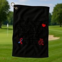 Not Average A Heart Warrior CHD Heart Disease Awareness Golf Towel thumb 1