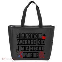 Not Average A Heart Warrior CHD Heart Disease Awareness Tote Bag thumb 0