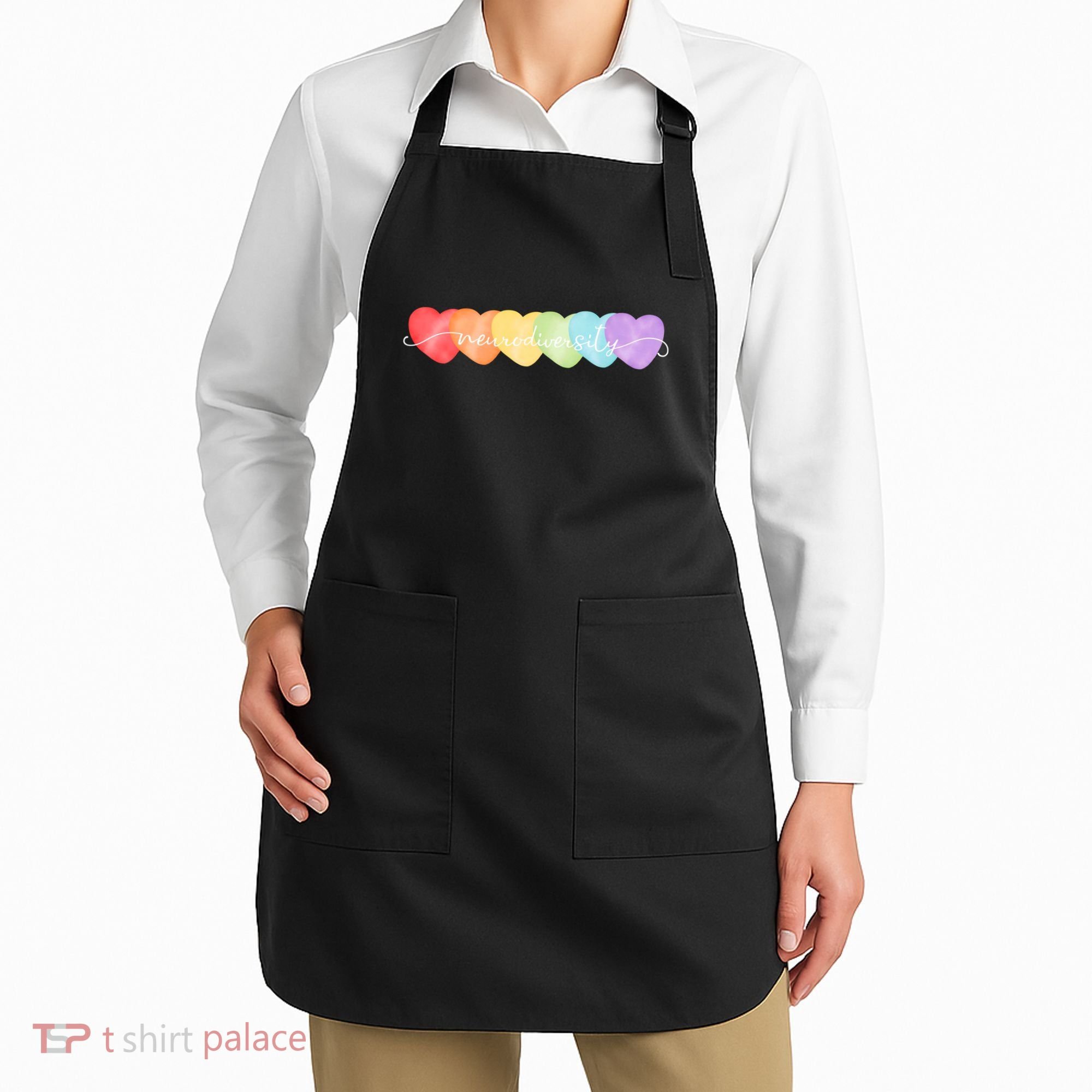 Neurodiversity Autism Awareness Hearts Apron