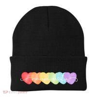 Neurodiversity Autism Awareness Hearts Beanie thumb 0