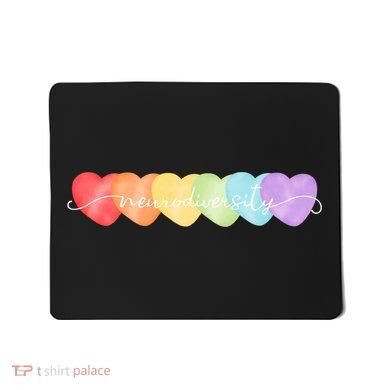 Neurodiversity Autism Awareness Hearts Mousepad