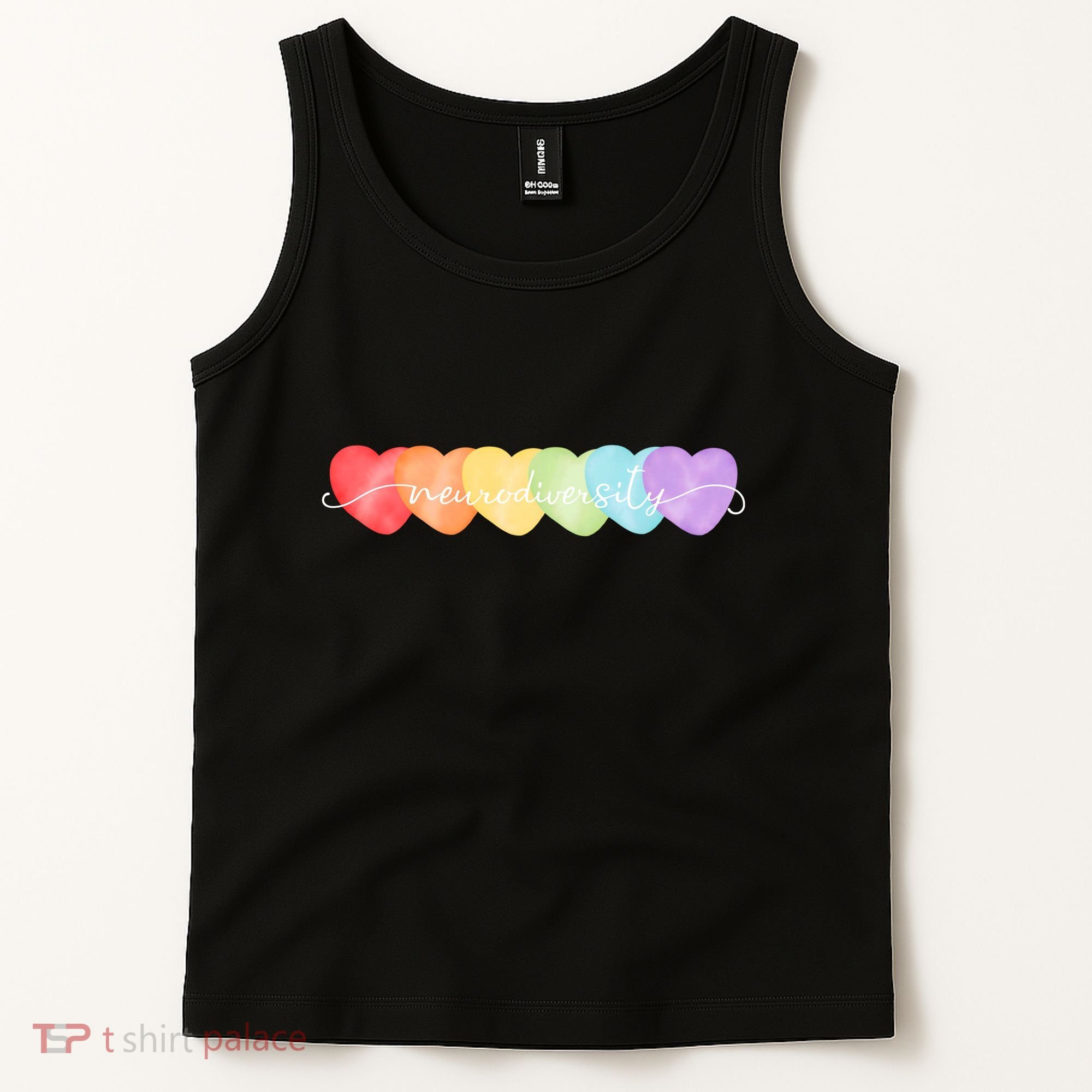 Neurodiversity Autism Awareness Hearts Tank Top