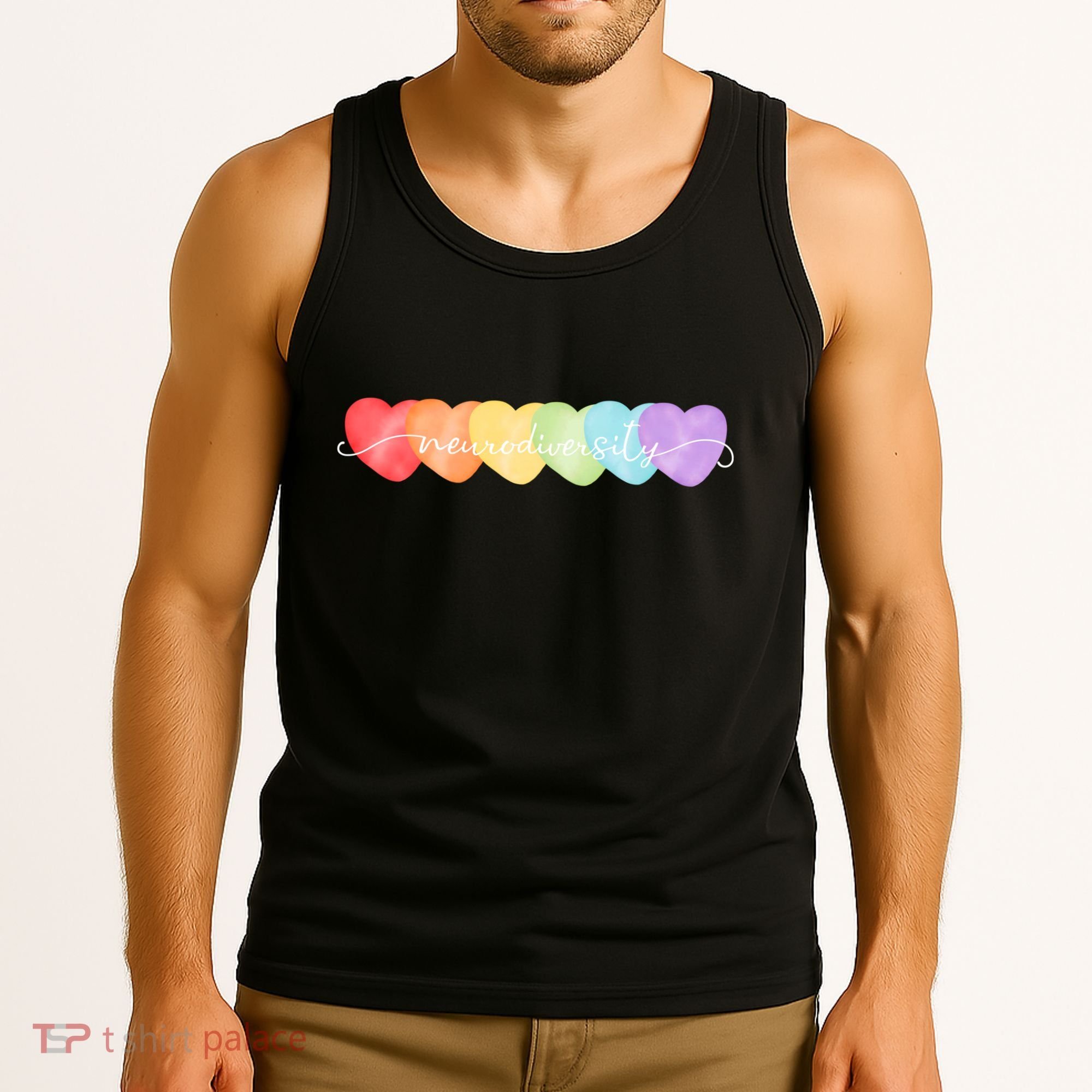 Neurodiversity Autism Awareness Hearts Tank Top