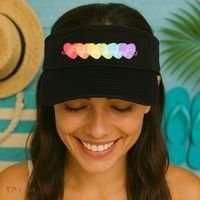 Neurodiversity Autism Awareness Hearts Visor thumb 2
