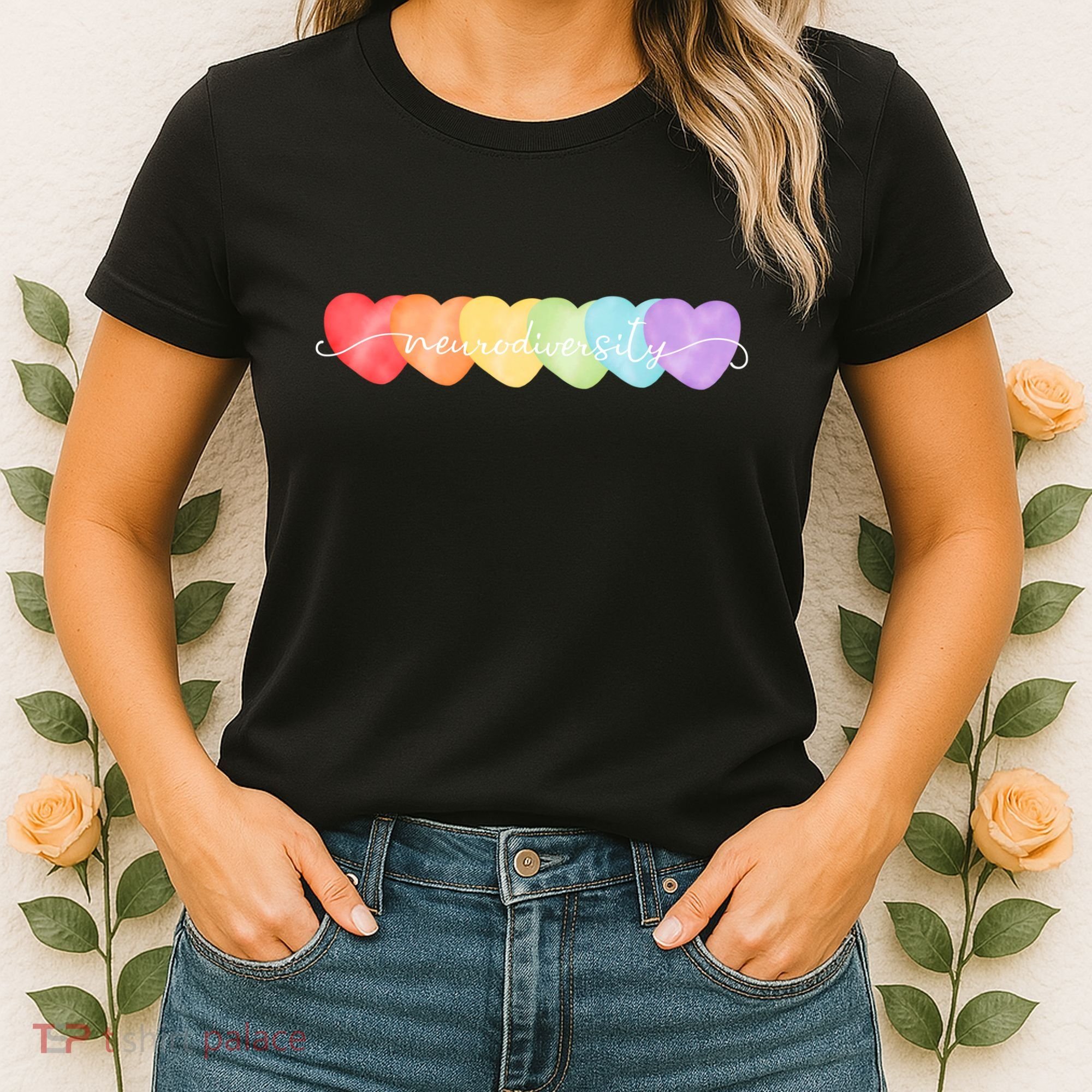 Neurodiversity Autism Awareness Hearts Women's T-Shirt