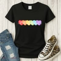 Neurodiversity Autism Awareness Hearts Women's T-Shirt thumb 3
