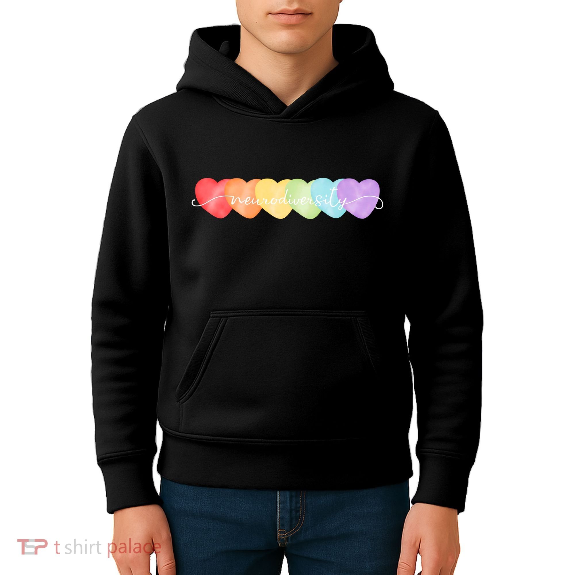 Neurodiversity Autism Awareness Hearts Kids Hoodie