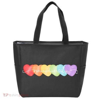 Neurodiversity Autism Awareness Hearts Tote Bag