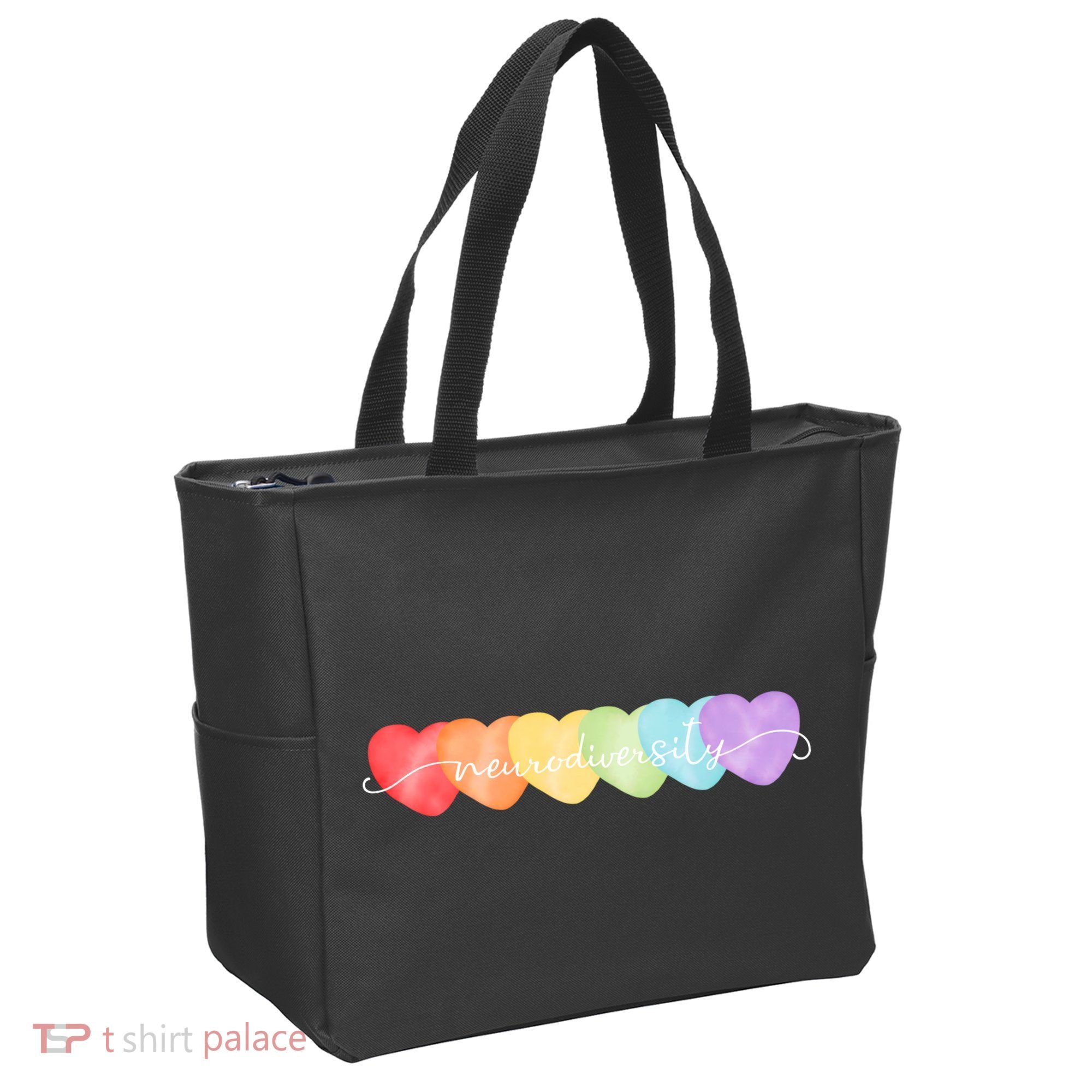 Neurodiversity Autism Awareness Hearts Tote Bag