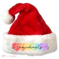 Neurodiversity Autism Awareness Hearts Santa Hat thumb 0