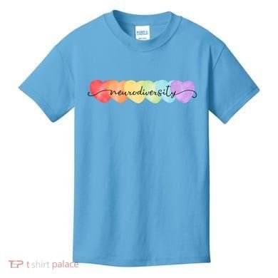 Neurodiversity Autism Awareness Hearts Kids T-Shirt