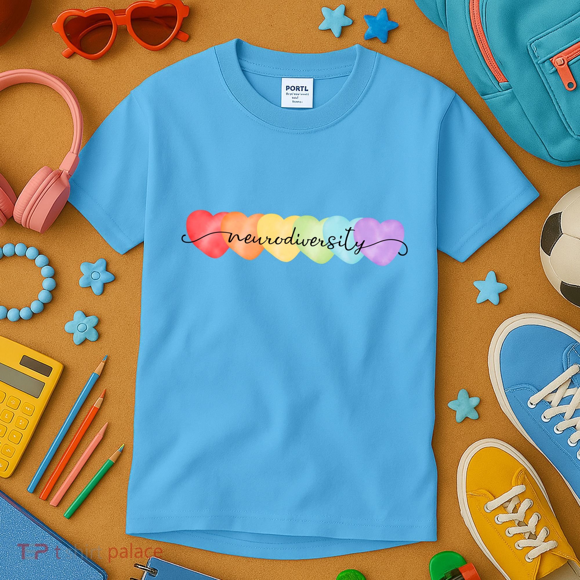 Neurodiversity Autism Awareness Hearts Kids T-Shirt
