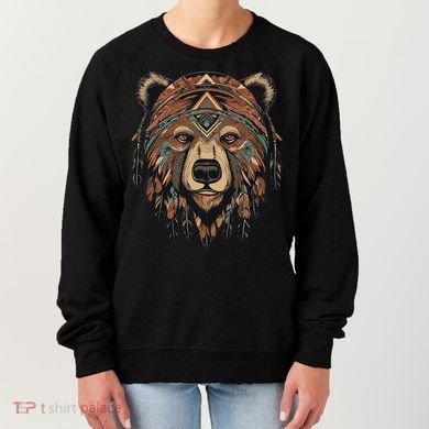 Native American Bear Artwork Women's Sweatshirt