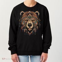 Native American Bear Artwork Women's Sweatshirt thumb 0