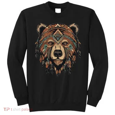 Native American Bear Artwork Sweatshirt
