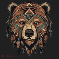 Native American Bear Artwork Women's Cooling Performance Crew T-Shirt thumb 2