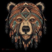 Native American Bear Artwork Baby Bodysuit thumb 2