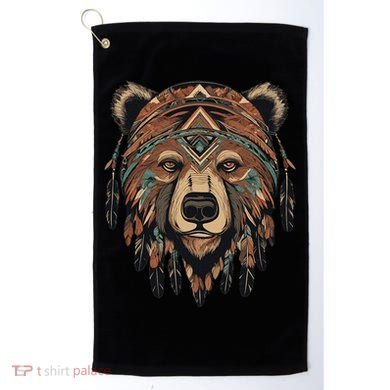 Native American Bear Artwork Golf Towel