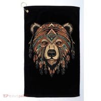 Native American Bear Artwork Golf Towel thumb 0