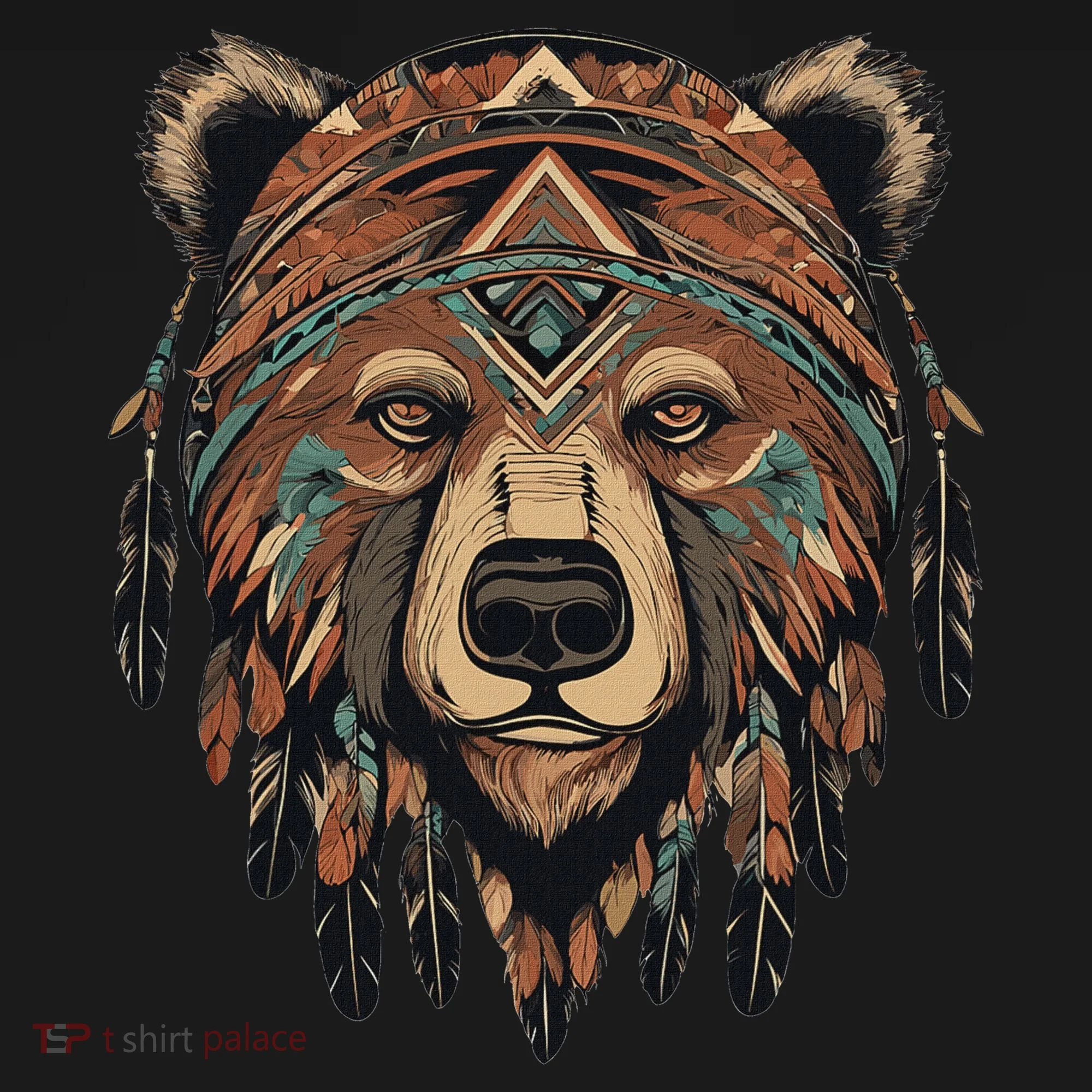 Native American Bear Artwork Women's Long Sleeve Shirt