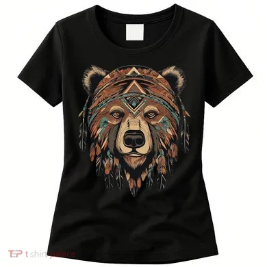 Native American Bear Artwork Women's T-Shirt