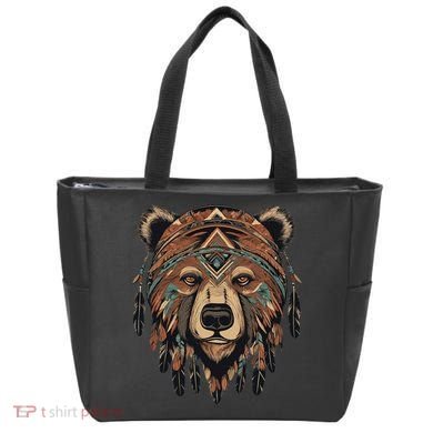 Native American Bear Artwork Tote Bag
