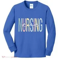 Nursing Assistant Boho Nurse Assistant Gift Kids Long Sleeve Shirt thumb 0